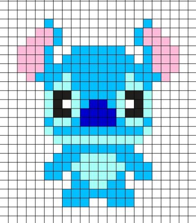 Рисунки по клеточкам Стич