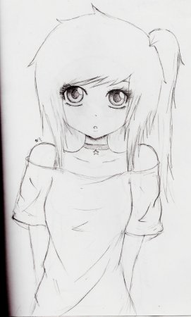 Аниме рисунки карандашом
