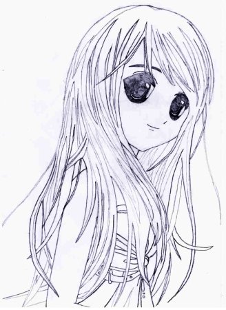 Рисунки для срисовки аниме