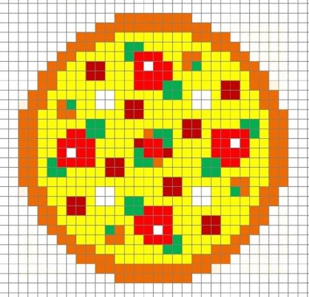 Пицца по клеточкам