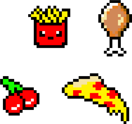 Картошка фри пиксель арт
