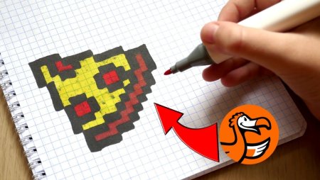 Рисование по клеточкам пицца