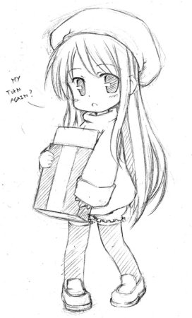 Для рисования раскраска девочки аниме