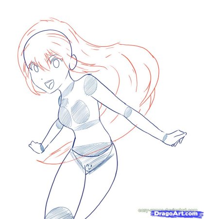 Аниме карандашом в полный рост