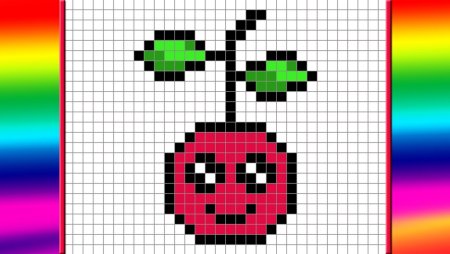 Рисунки по клеточкам вишня