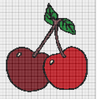 Вишня по клеткам