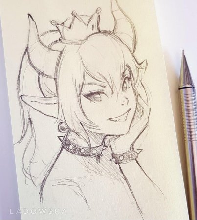 Скетчбук аниме карандашом