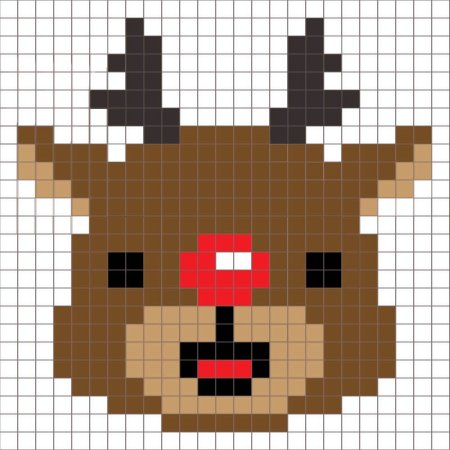 Новогодние рисунки по клеткам