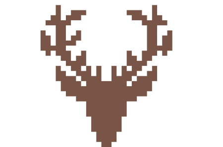 Олень пиксель