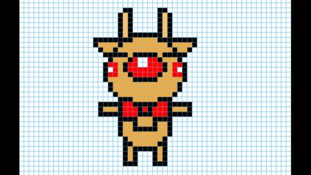 Олень по клеточкам легко нарисовать