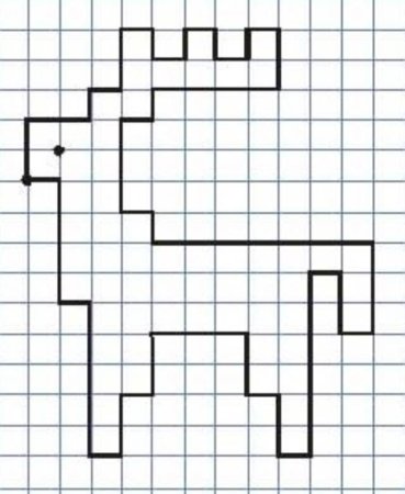 Рисование по клеточкам животных