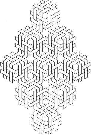 Геометрические рисунки для раскрашивания