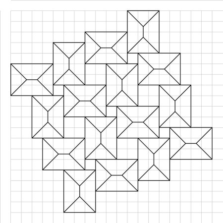 Геометрические узоры по клеточкам