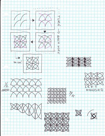 Узоры на листе бумаги