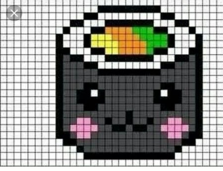 Рисунки по клеточкам еда