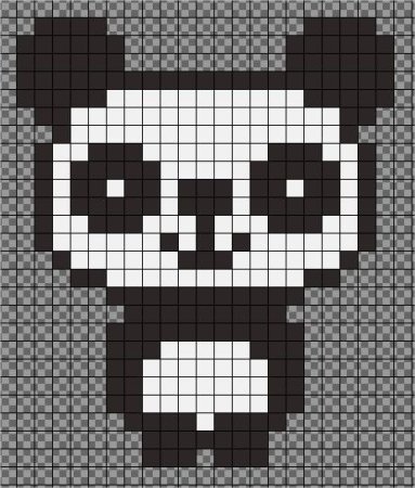 Панда по клеточкам