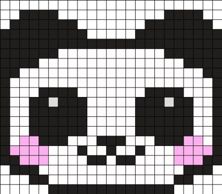 Панда по клеточкам голова