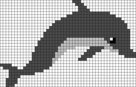 Кит по клеточкам