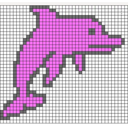 Пиксельный Дельфин