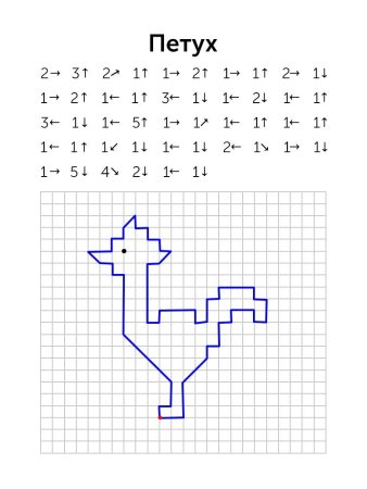 Клеточный диктант для детей 5-6 лет