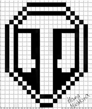 Рисунки по клеточкам для пацанов
