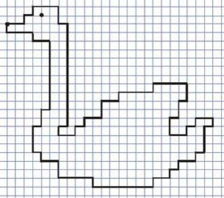 Графический диктант лебедь