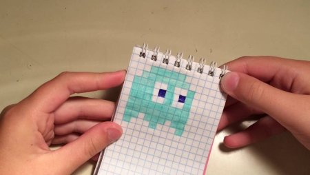 Рисунки по клеткам в блокнот