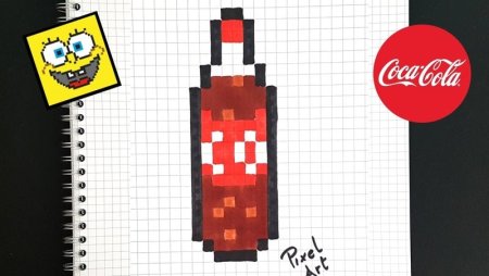 Рисунки по клеточкам лёгкие еда