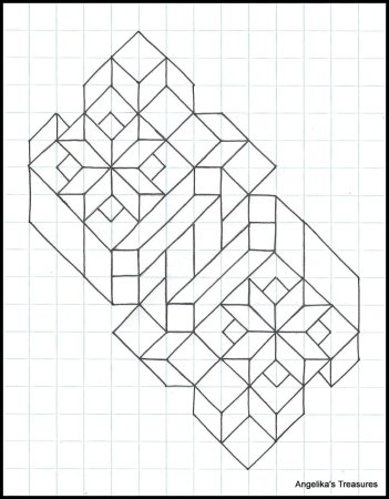 Узоры по клеточкам в тетради