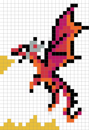 Пиксельный дракон