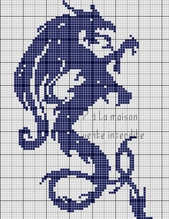 Китайские рисунки по клеточкам