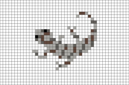 Дракон по клеточкам в тетради