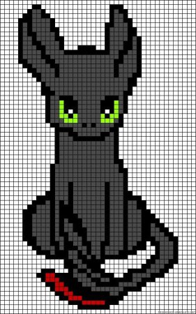 Рисование по клеточкам в тетради дракон