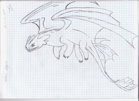 Дракон милый по клеткам