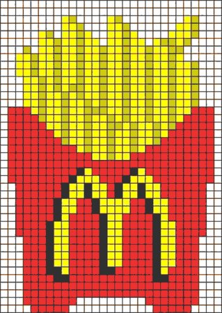 Рисование по клеточкам еда