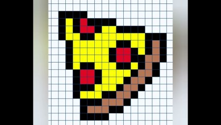 Рисунки по клеточкам пицца