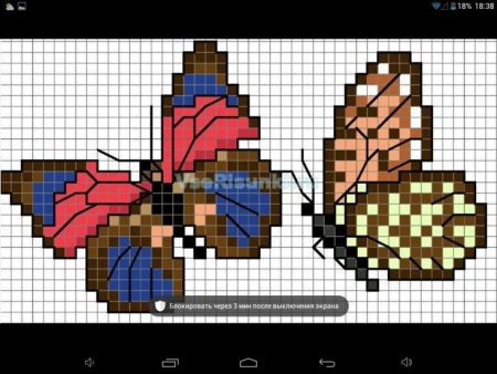 Рисование по клеточкам бабочка