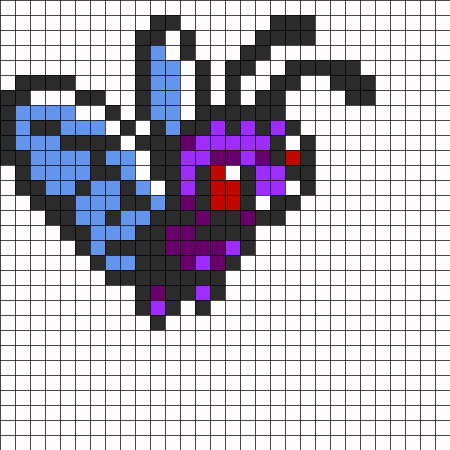 Бабочка по клеточкам в тетради легкие