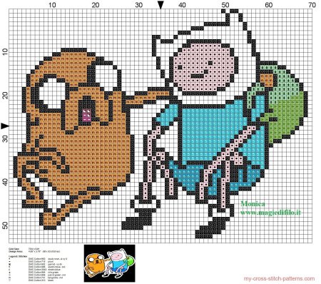Adventure time вышивка