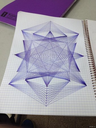 Узоры ручкой в тетради