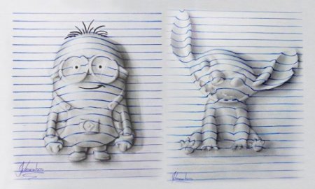 Рисунки в тетради