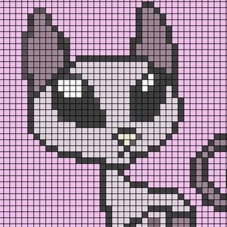 Котики по клеточкам легкие