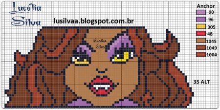 Рисование по клеточкам монстр Хай