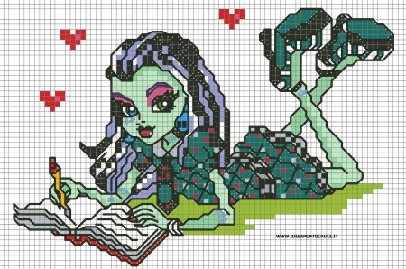 Аниме монстр Хай для для срисовки