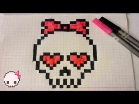 Рисование по клеточкам монстр Хай