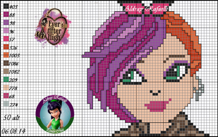 Монстер Хай по клеточкам маленькие