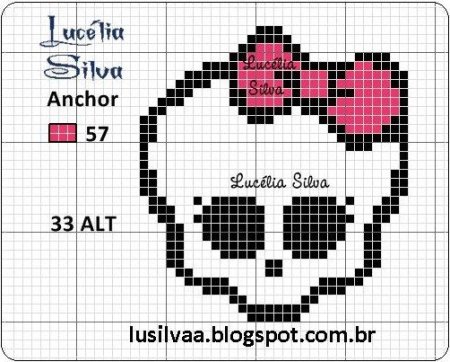 Рисование по клеточкам монстр Хай