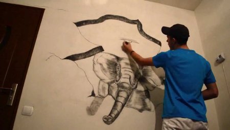 Стена карандашом