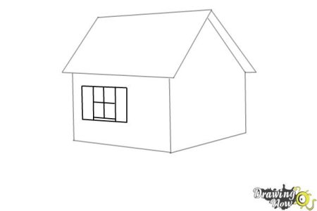 Лёгкие рисунки домика 3d