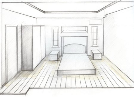 3д комната рисунок